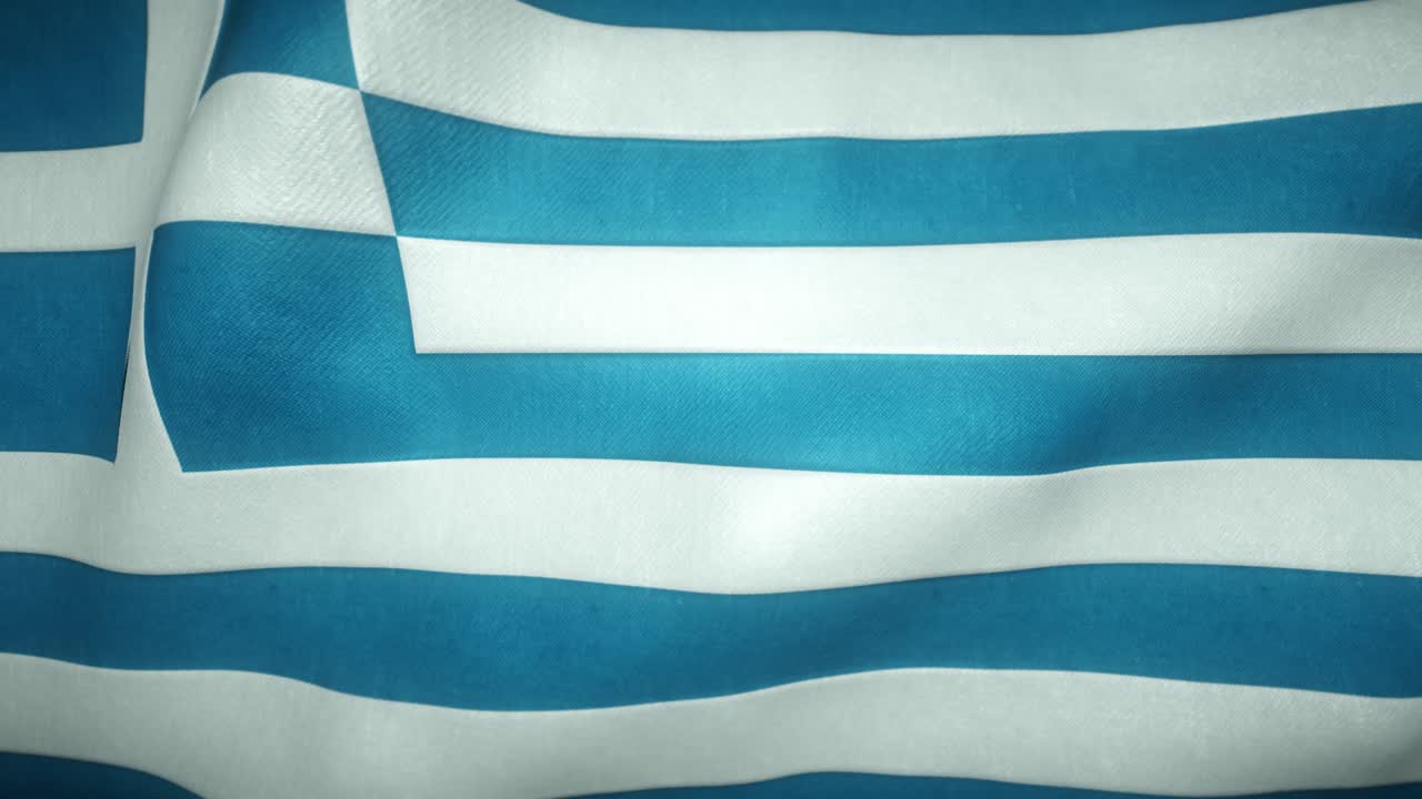 Bandiera della Grecia che sventola al vento