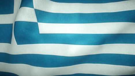 la bandera de grecia ondeando en el viento