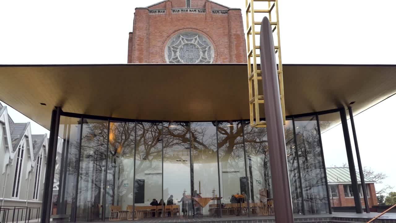 장례식을 위한 종교 예배당이나 장례식장 촬영