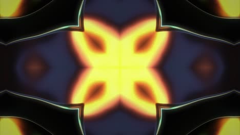 kaleidoscope with colorful neon lights - animation