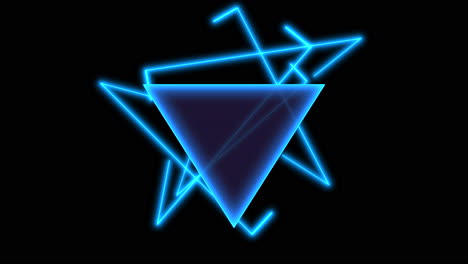 Animation-abstract-neon-blue-triangles