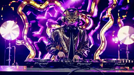 cat dj on stage