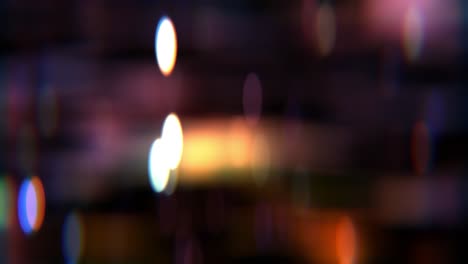 animación rápida de bokeh desfocado simulando semáforos de la ciudad