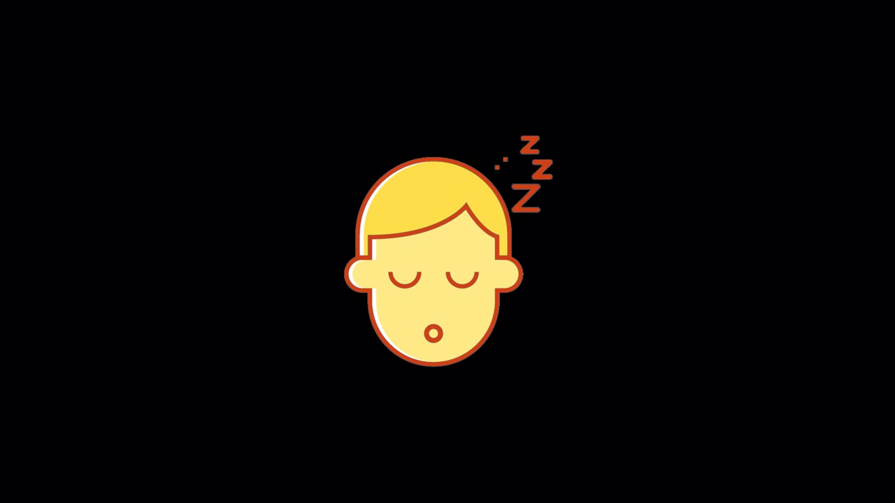 Icona animata di una persona che dorme con simboli Zzz