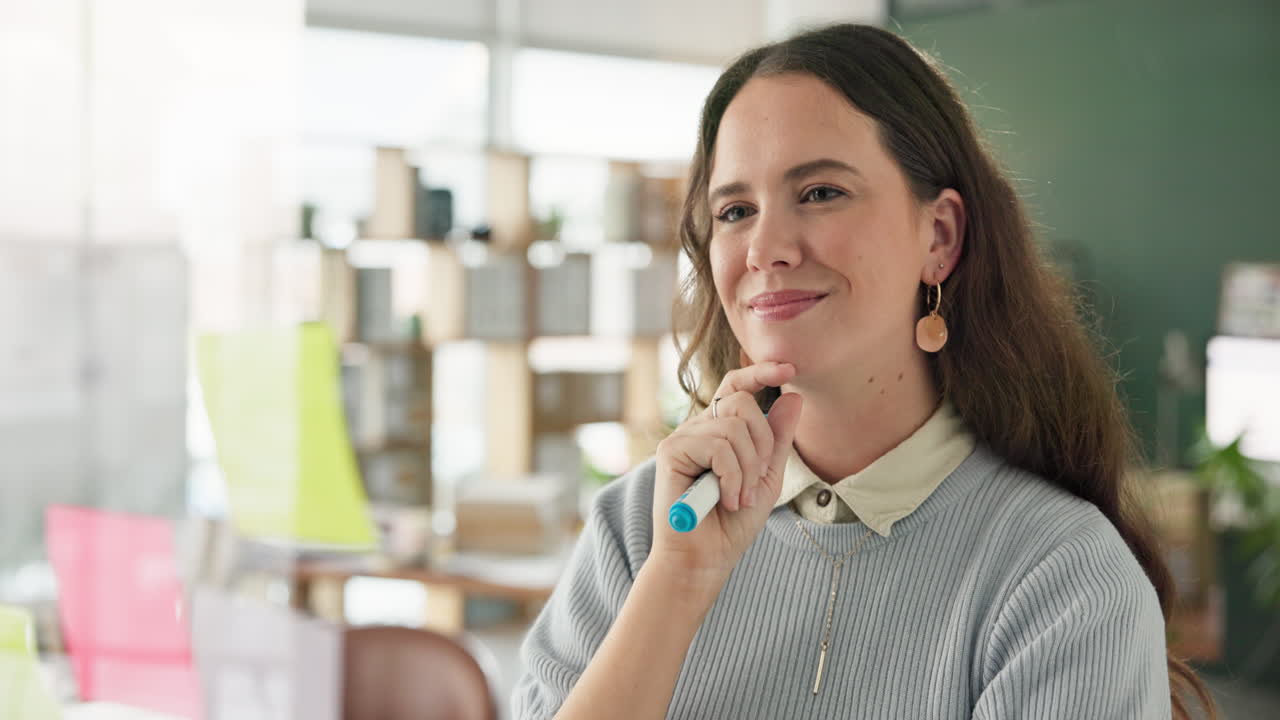 Woman planning with sticky notes