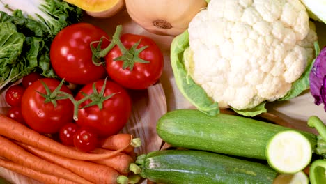 a vibrant display of assorted fresh vegetables