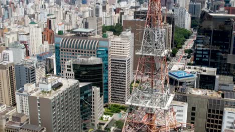 top down view of paulista avenue at downtown sao paulo brazil