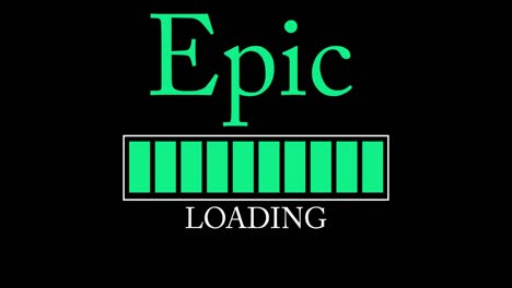 epic text with loading, downloading, uploading bar indicator.