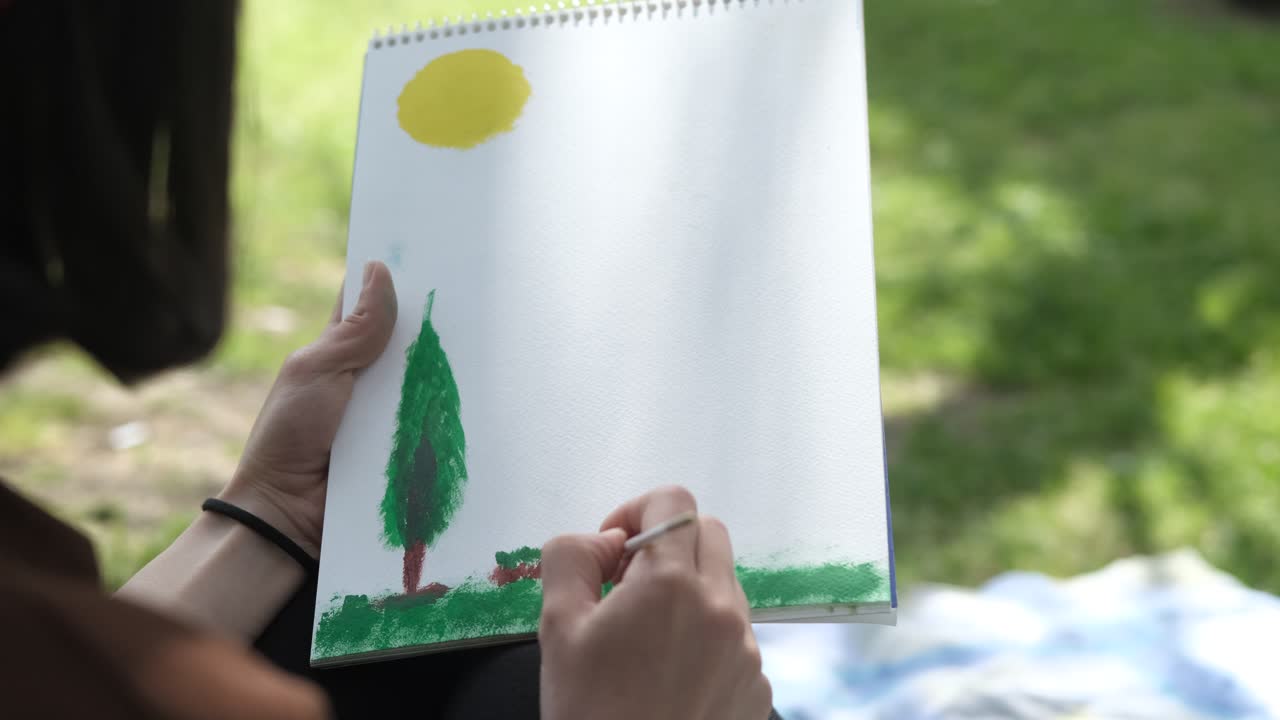 나무 그림 클로즈업