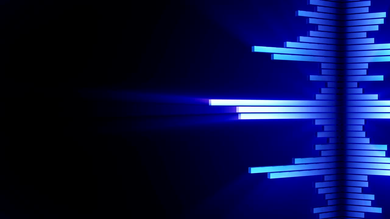 블루 웨이브 애니메이션: 이라이저의 사운드 웨이브, 스 뮤직 플레이어, 미래의 디지털 사운드 와이브 컨셉, 루프 배경