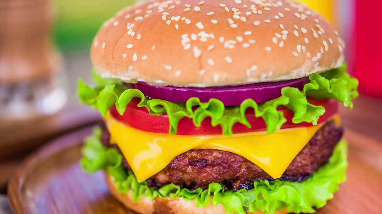 hamburguesa sabrosa y apetitosa hamburguesa con queso