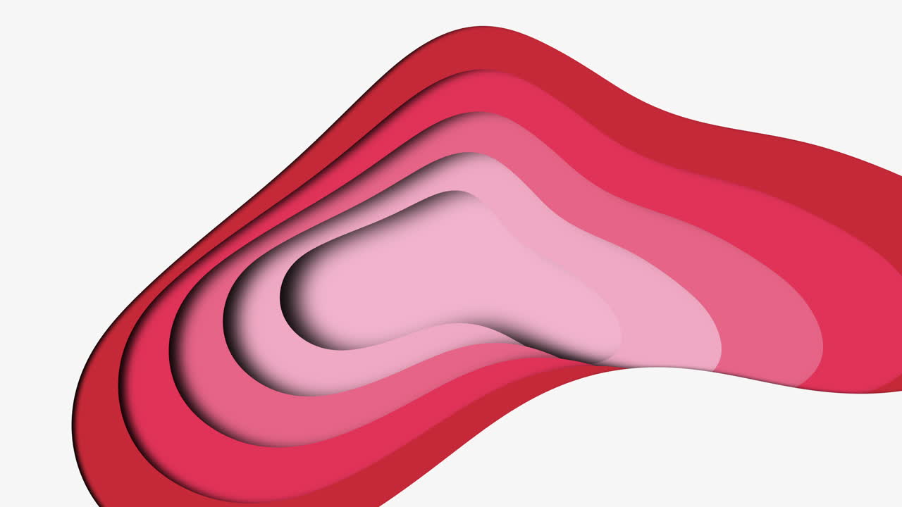 A 3D graphic of a vibrant red, fluid shape suitable for use as a versatile design element in diverse creative projects, promoting aesthetic appeal