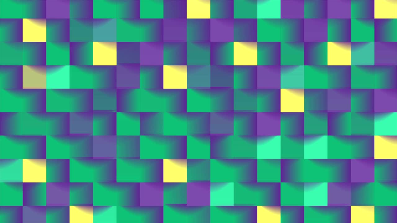 Abstract colorful mosaic squares tech geometric motion background