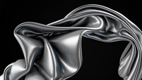 silver fabric drape