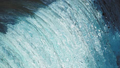 slow motion shot of the transparent clean falling water