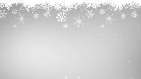 animación de copos de nieve sobre la nieve que cae