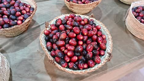 fresh emirati dates are displayed during the dates festival in the united arab emirates