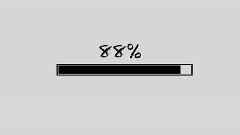 loading in percentage 100 animation on white background