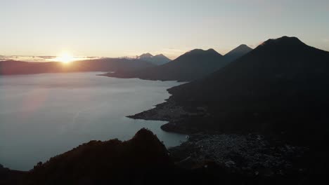 Peaceful-Mountain-View-From-The-Top-Of-Rostro-Maya-Mountains-In-Guatemala---aerial-shot