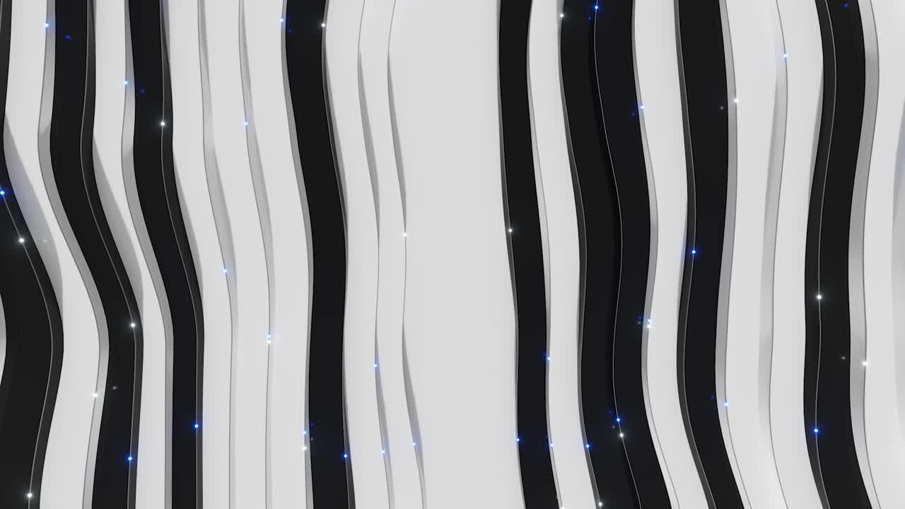 patrón de onda abstracto en blanco y negro con luces brillantes