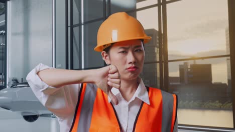 trabajador de la construcción infeliz