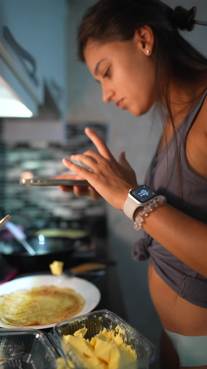 Woman Cooking Pancakes