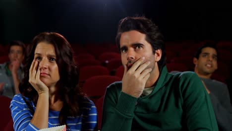 couple watching horror movie 4k