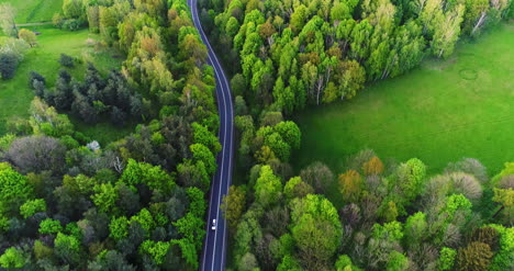 Car-Passing-Highway-Aerial-View-2