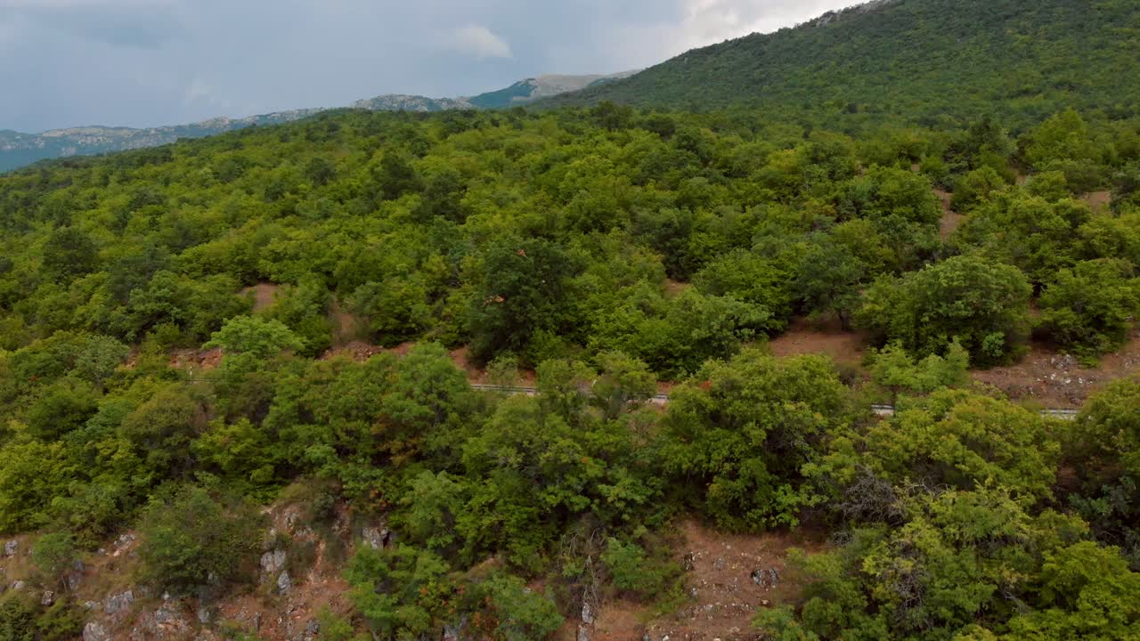 Ripresa aerea della costa della Macedonia