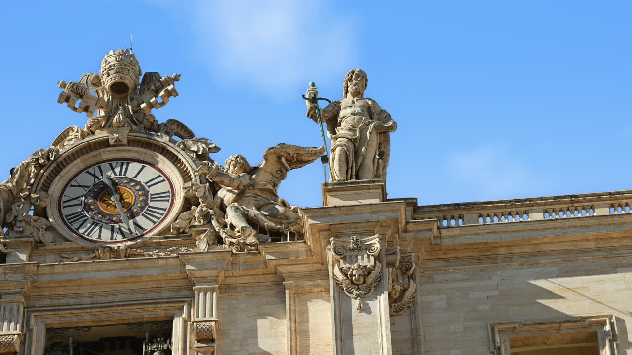 Statues on the Facade of Saint Peter's Basilica, Vatican City, Rome, Italy