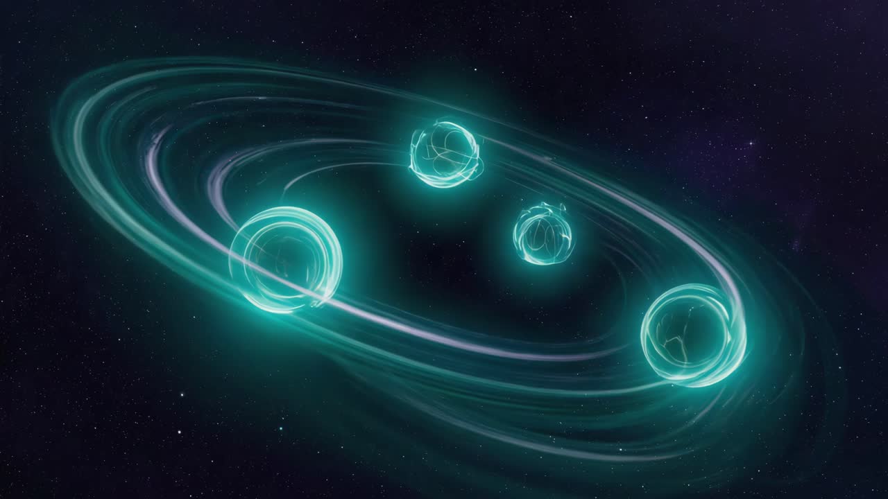 Glowing Rings in Space