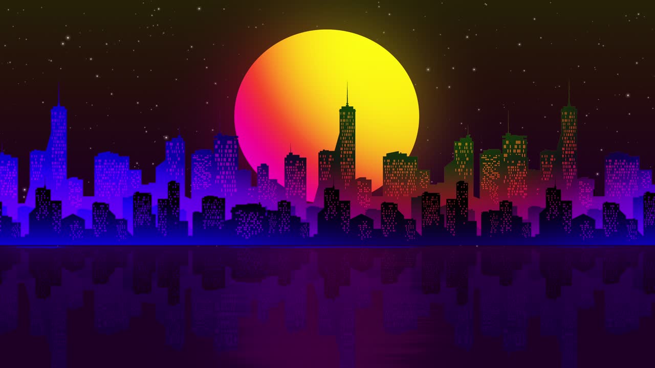 fondo retro de los años 80 - resolución 4k - video de stock en bucle