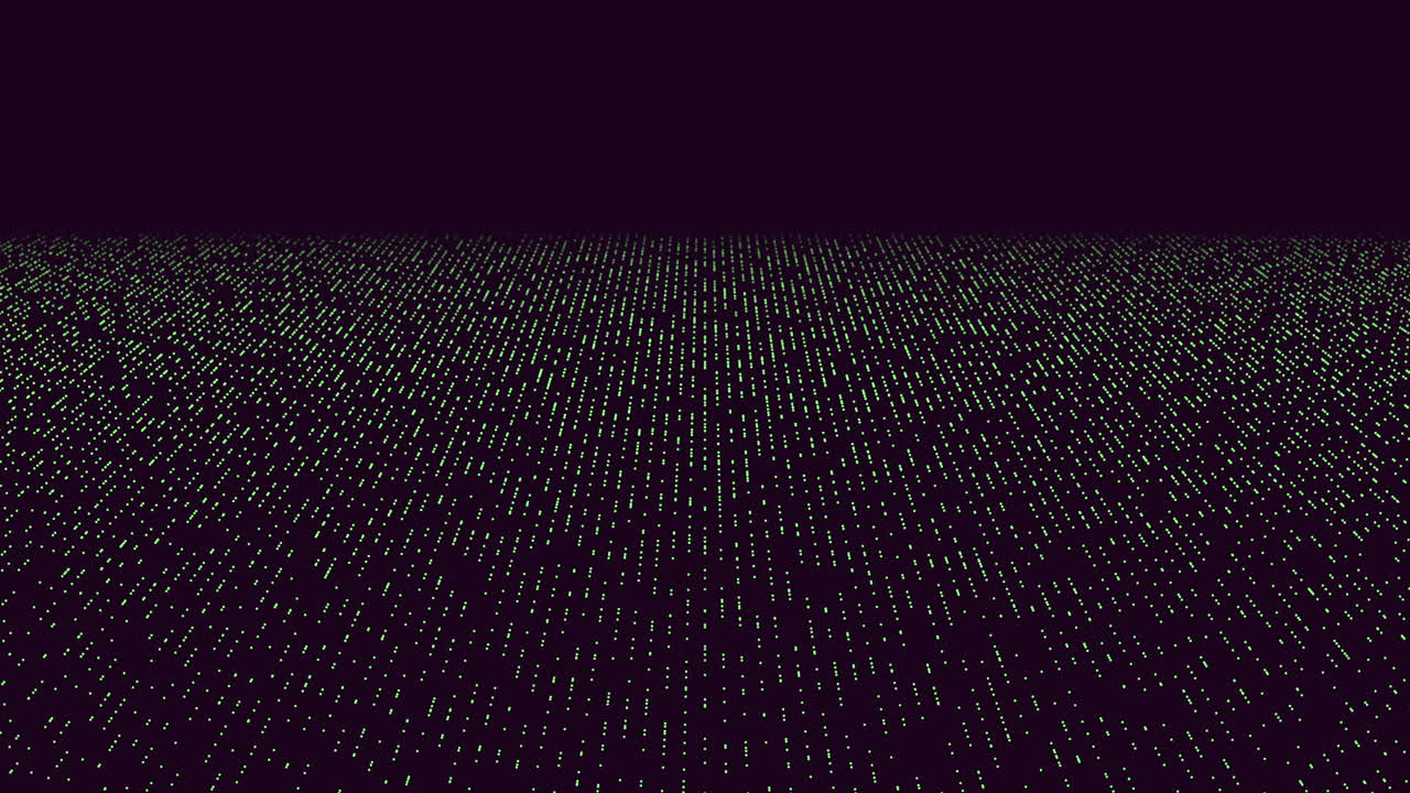 Vibrant green dots on a mysterious dark background