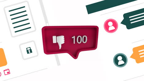 dislike icon with increasing count in social media