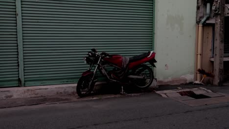 looking at the motorbike in bangkok.