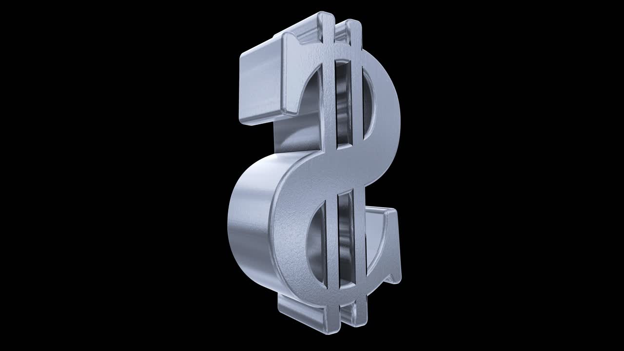 Dollarzeichen Symbol rotieren Schleife Geschäft Finanzen Steuer Gangster Bling finanziell 4K