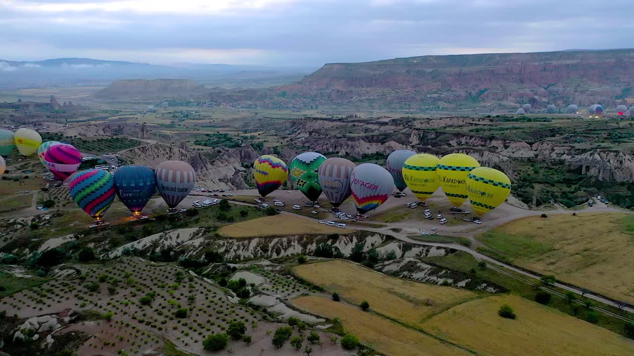 hot air balloons in goreadocia, cappadocia, turkey. hot air balloon festival 2024