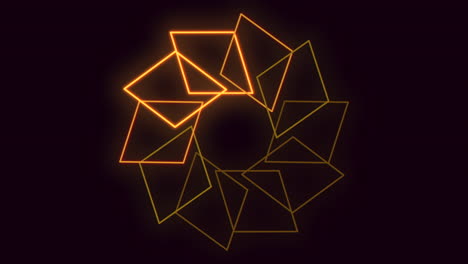 Glowing-geometric-circles-futuristic-triangular-pattern