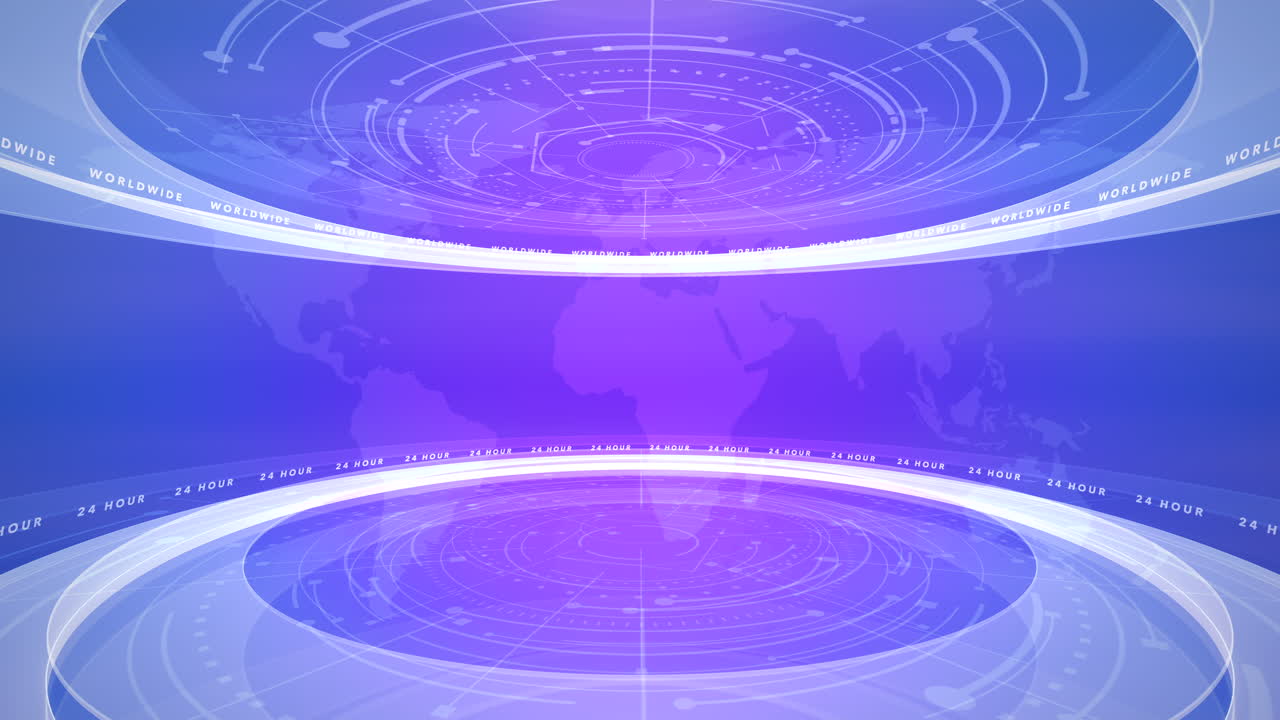 Intro news graphic animation in studio with circular shapes abstract background 2
