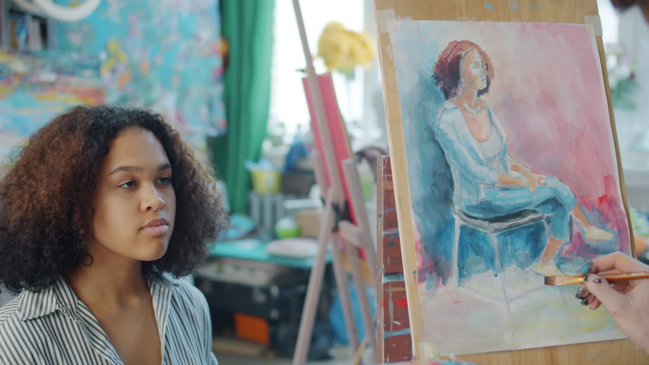 Art Student Learning to Paint