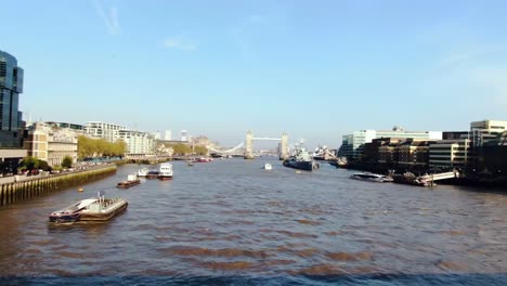 yacht in the famous bridge in city of london