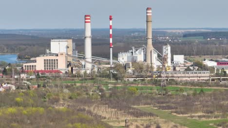 aerial-view-of-power-plant-with-chimney-in-konin-Poland