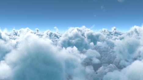 nubes blancas y esponjosas en el cielo azul