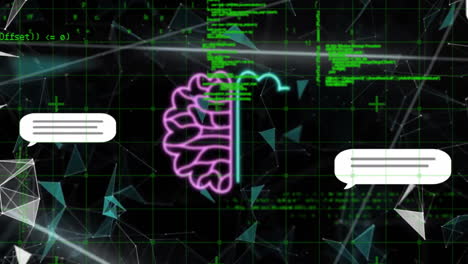 Animación-De-Texto-De-Inteligencia-Artificial-Con-Procesamiento-De-Datos-Sobre-Fondo-Oscuro