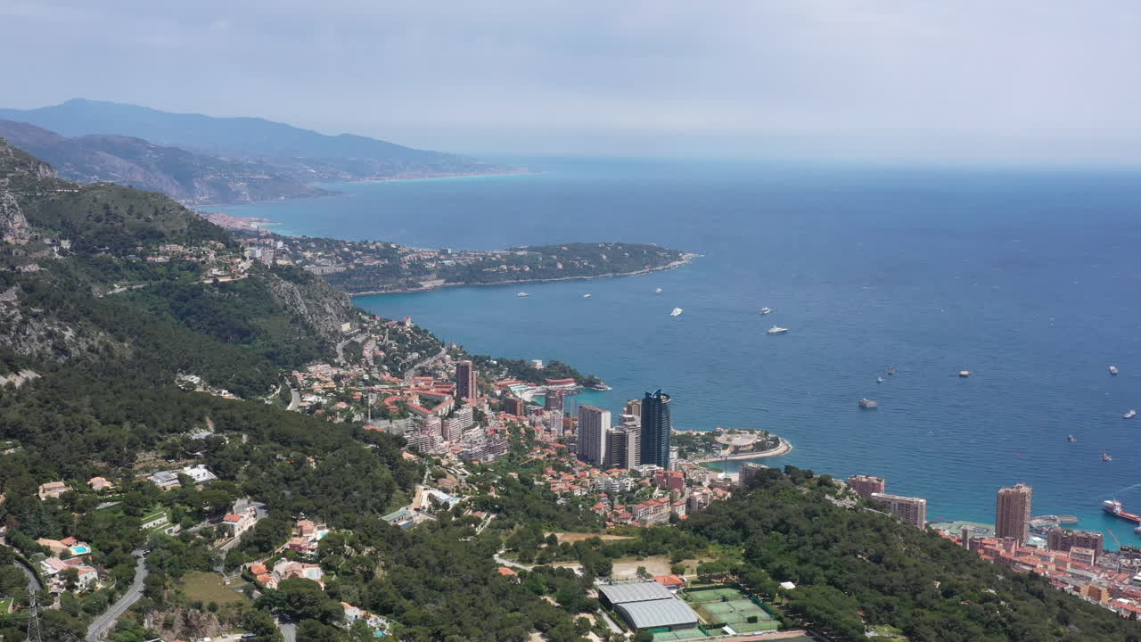 프랑스 리비에라 해안선 모나코 이탈리아 배경 멘톤 국경