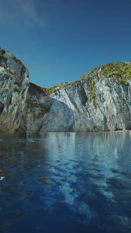 tranquil sea coast with cliffs