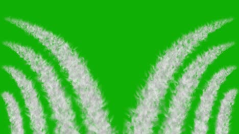 gráficos de movimiento de corrientes de agua con fondo de pantalla verde