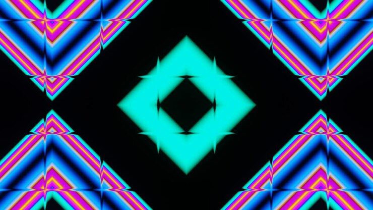 Smooth seamless animation of abstract multi-colored squares