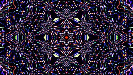 Abstract Kaleidoscope pattern with full colors. Magic mandala. 4k