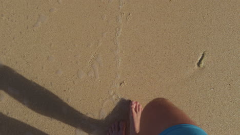 fotografía del macho caminando por la playa de koh phi phi, tailandia